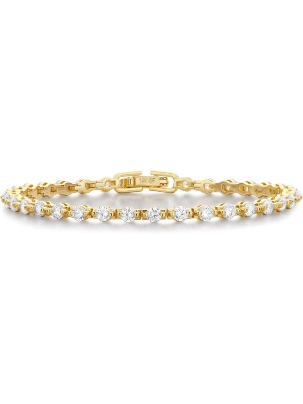 Elegant 14K Gold Filled Tennis Bracelet for Women with 3mm CZ Stones